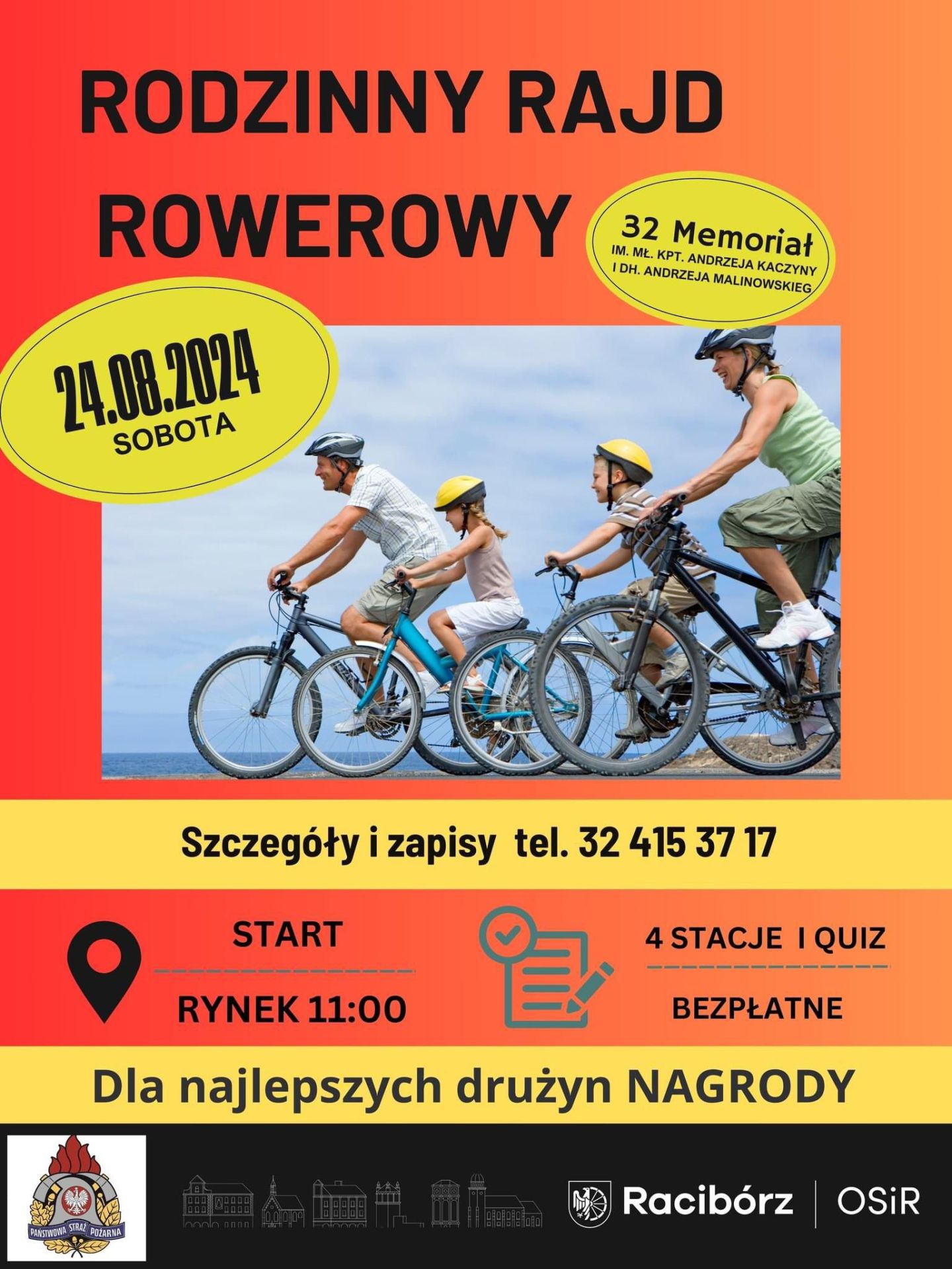plakat Rodzinny rajd rowerowy