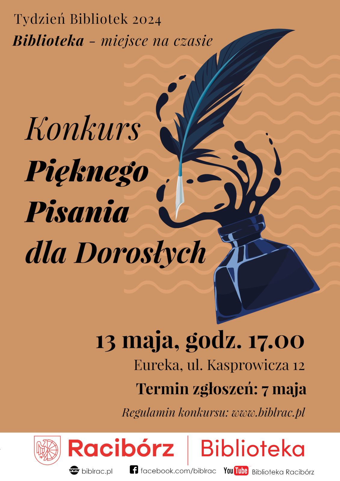 Plakat Konkurs Pięknego Pisania dla Dorosłych