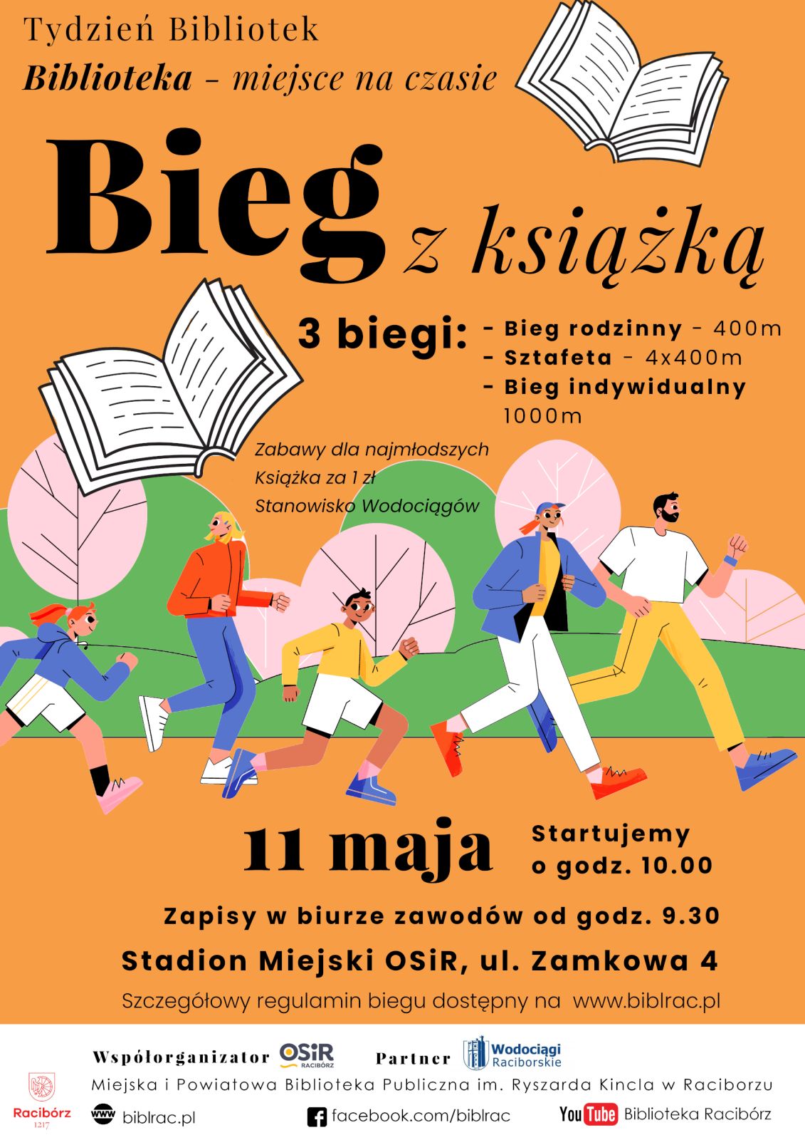 plakat Bieg z książką