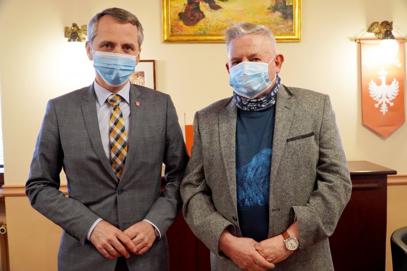 Prezydent Dariusz Polowy ze swoim gościem  Stanisławem Melnarowiczem