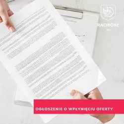 Ogłoszenie o wpłynięciu oferty
