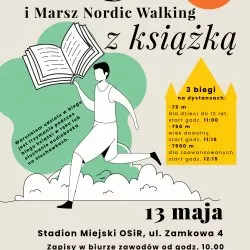 Bieg z książką z okazji 75-lecia biblioteki