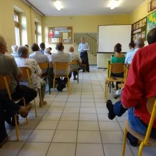 Spotkanie prezydenta z mieszkańcami Brzezia