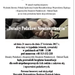 Bezpłatne konsultacje o podatkach dla niepełnosprawnych jeszcze we wtorek i w czwartek.