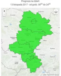 Jakie powietrze 13 listopada?