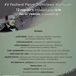 XV edycja Festiwalu Pieśni Stanisława Moniuszki już 12 maja