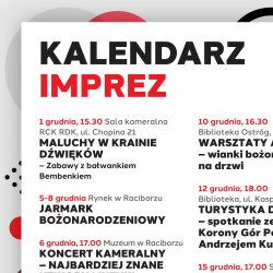 Kalendarz imprez na miesiąc grudzień