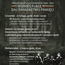 Zachęcamy do wzięcia udziału w obchodach Dnia Pamięci Żołnierzy Wyklętych