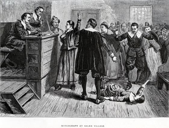 Proces o czary w Salem był jedym z najsłynniejszych w historii. (zdjecie https://pl.wikipedia.org/wiki/Proces_o_czary#/media/File:SalemWitchcraftTrial.jpg)
