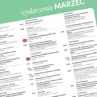 Kalendarium wydarzeń na marzec
