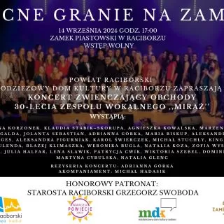 30-lecie zespołu MIRAŻ - Nocny koncert na Zamku Piastowskim już w tę sobotę
