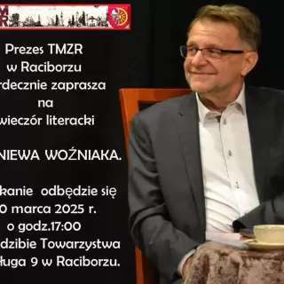 Zaproszenie na wieczór literacki Zbigniewa Woźniaka
