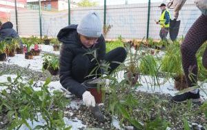 Uczniowie z SP13 sadzą rośliny w ogrodzie deszczowym (12)