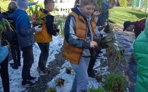 Uczniowie z SP13 sadzą rośliny w ogrodzie deszczowym (4)