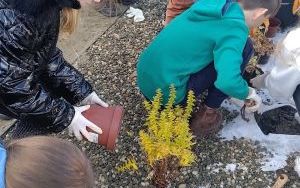 Uczniowie z SP13 sadzą rośliny w ogrodzie deszczowym (13)