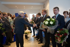 Grzeborz Schetyna odwiedza rodzinny.