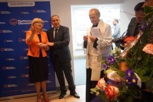 Grzeborz Schetyna odwiedza rodzinny.