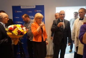 Grzeborz Schetyna odwiedza rodzinny.