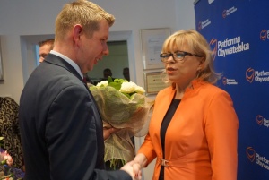 Grzeborz Schetyna odwiedza rodzinny.