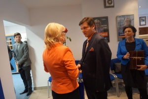 Grzeborz Schetyna odwiedza rodzinny.