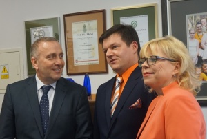 Grzeborz Schetyna odwiedza rodzinny.