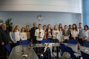 Wizyta Sportowców z SMS i SP 15 u Prezydenta Raciborza.