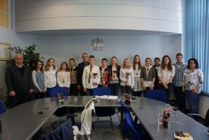 Wizyta Sportowców z SMS i SP 15 u Prezydenta Raciborza.