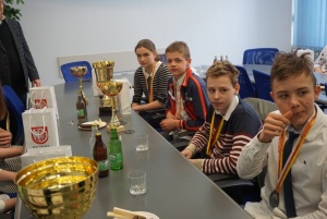 Wizyta Sportowców z SMS i SP 15 u Prezydenta Raciborza.