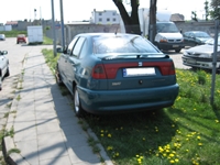 Parkowanie na zieleńcu.