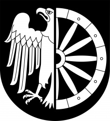 Herb Miasta Racibórz - wersja biało-czarna