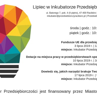 Lipiec w Inkubatorze Przedsiębiorczości