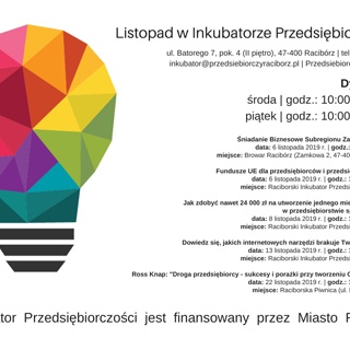 Listopad w Inkubatorze Przedsiębiorczości