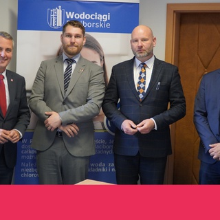 Przedstawiciele Duńskiej Ambasady w Wodociągach Raciborskich